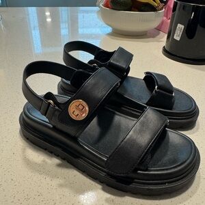 Black Quilted Leather Shoes